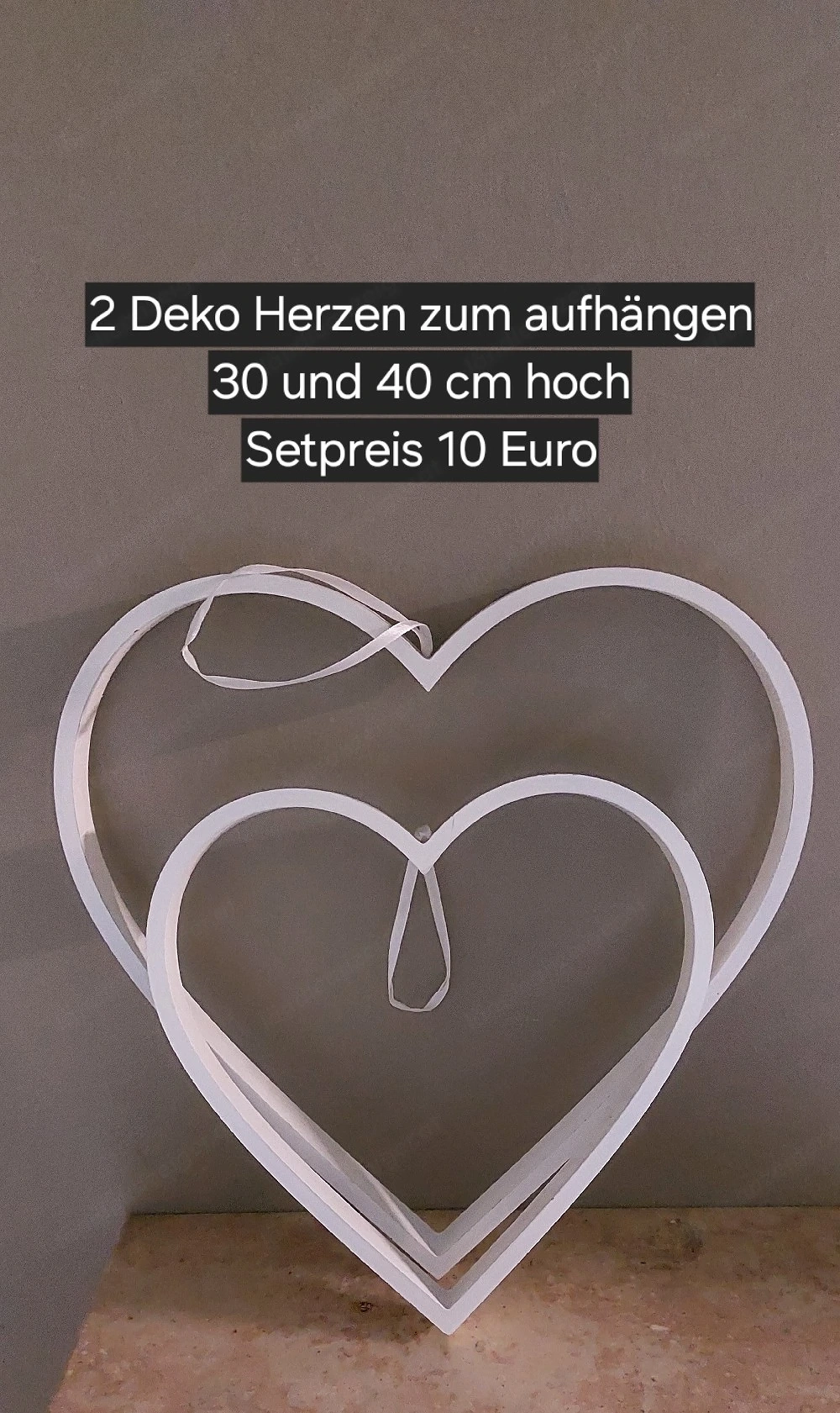 2er Deko Herzen 