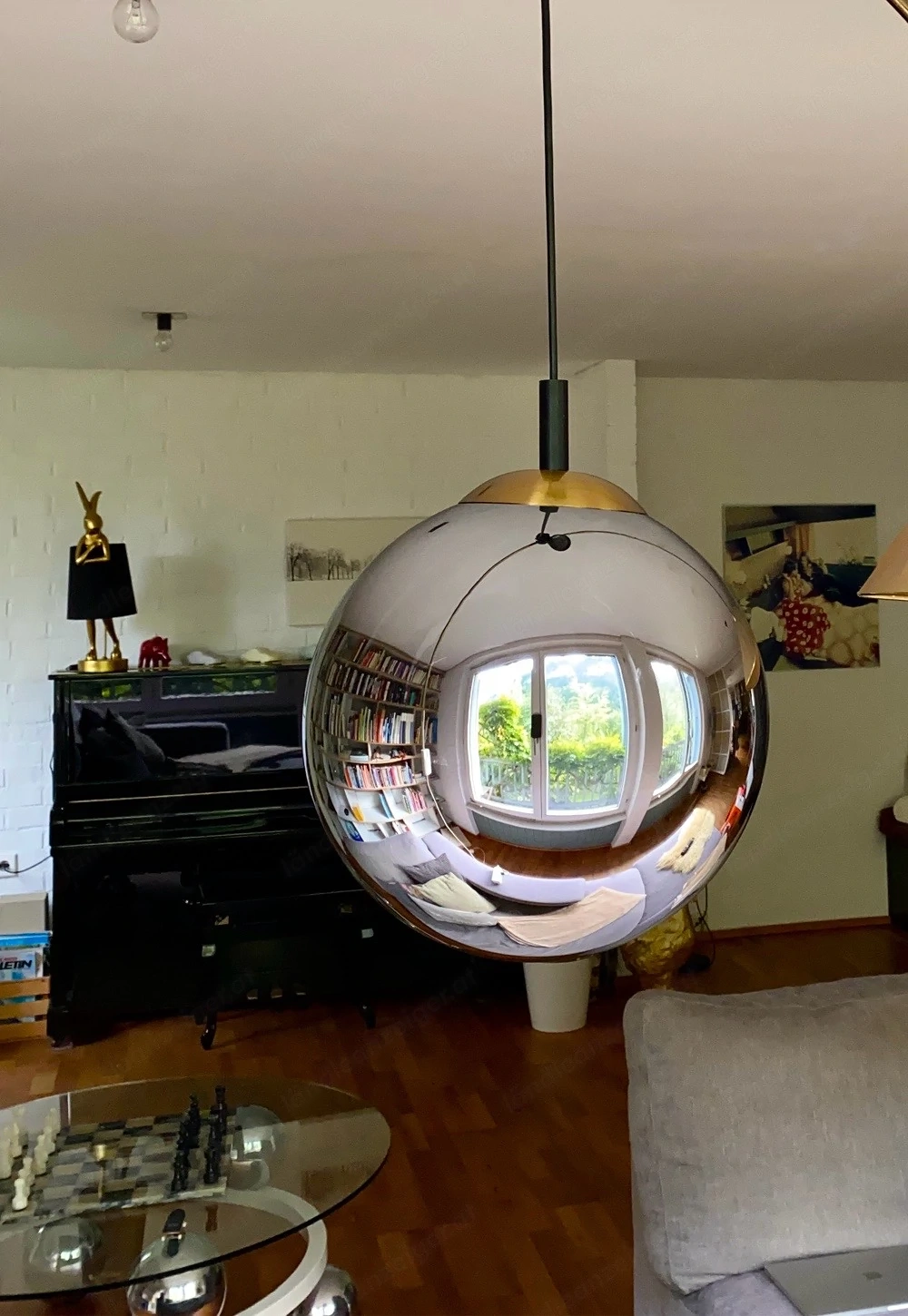 Kugellampe Rauchglas Retrolampe