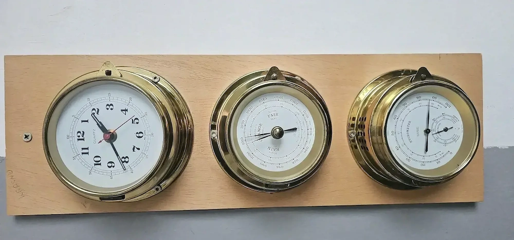 Wetterstation Uhr Barometer Hygrometer Thermometer Marke Huger
