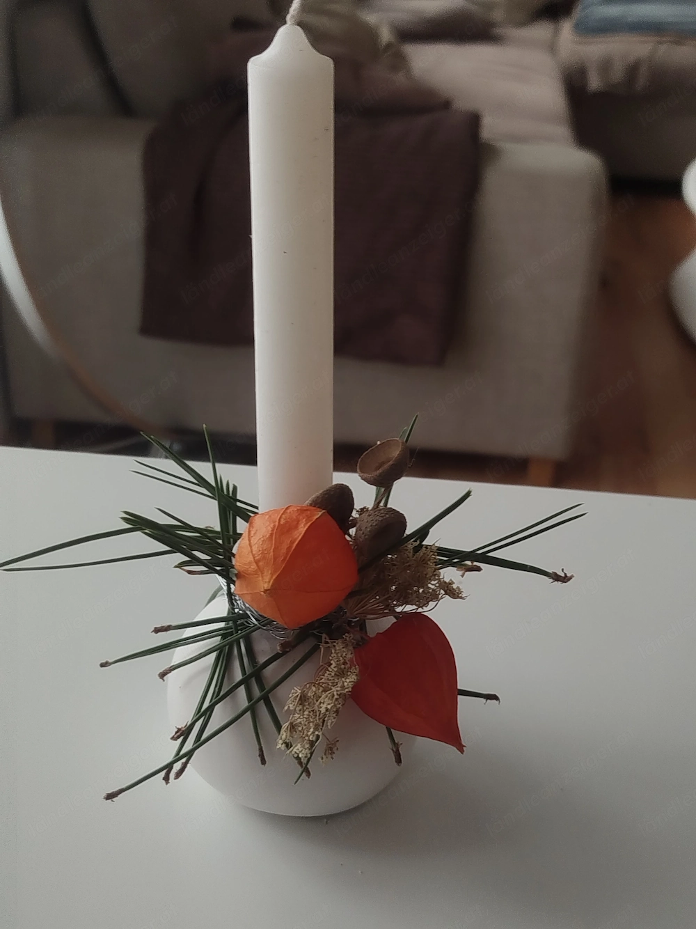 Deko Kerzenständer. Mit Kerze 