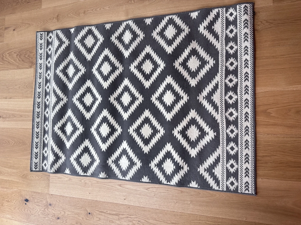 Teppich grau-weiß 120x170