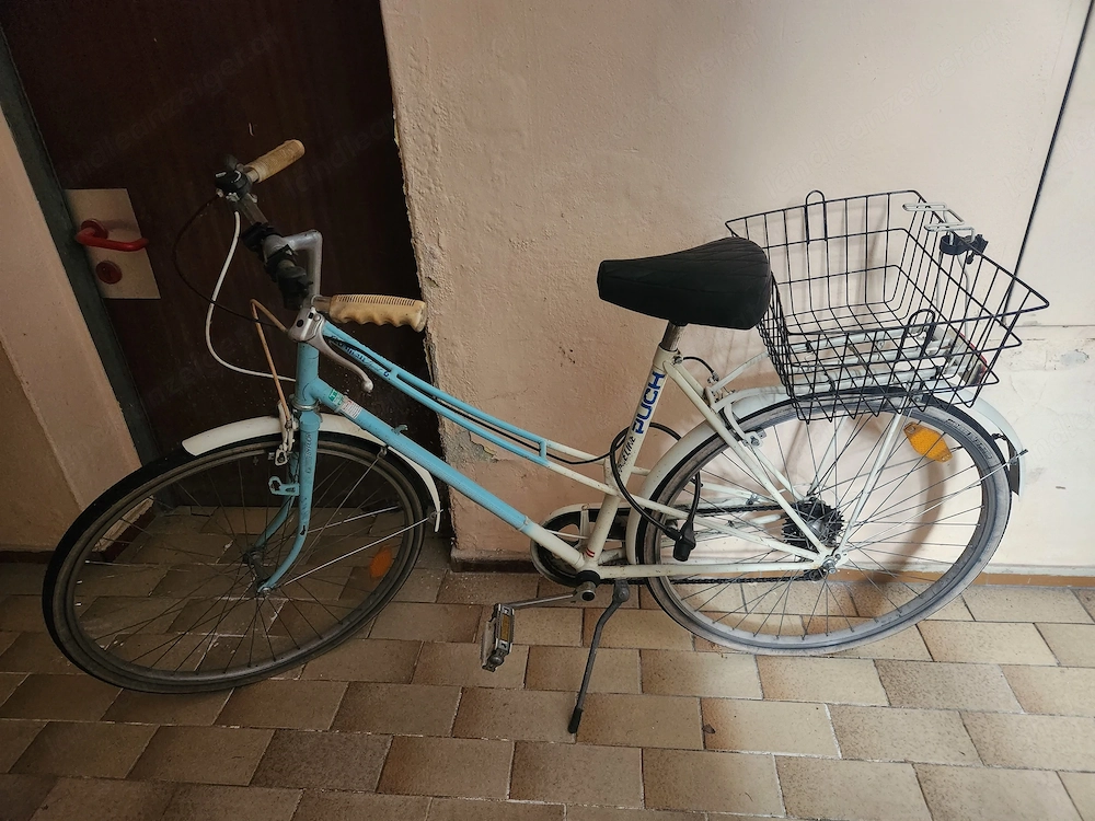 Puch Fahrrad in blau mit Korb