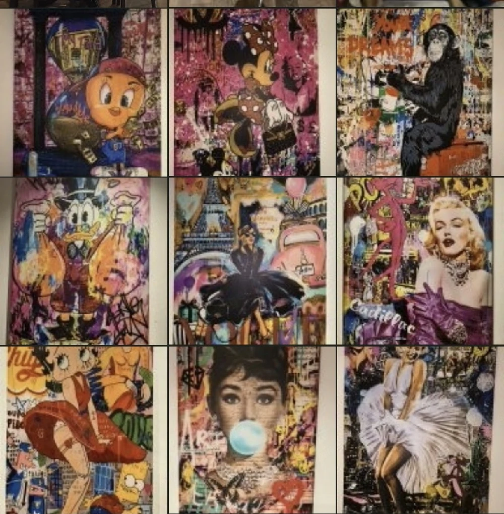 Leinwand Bild Popart Komik