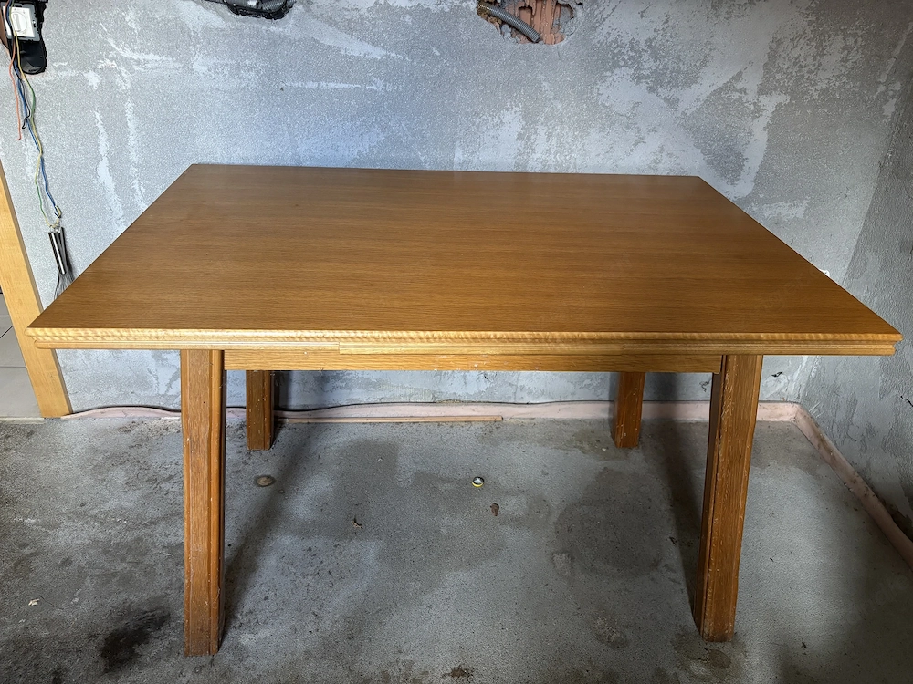 Holztisch 120 x 80 cm plus 2  Mal 40 cm Verlängerung 