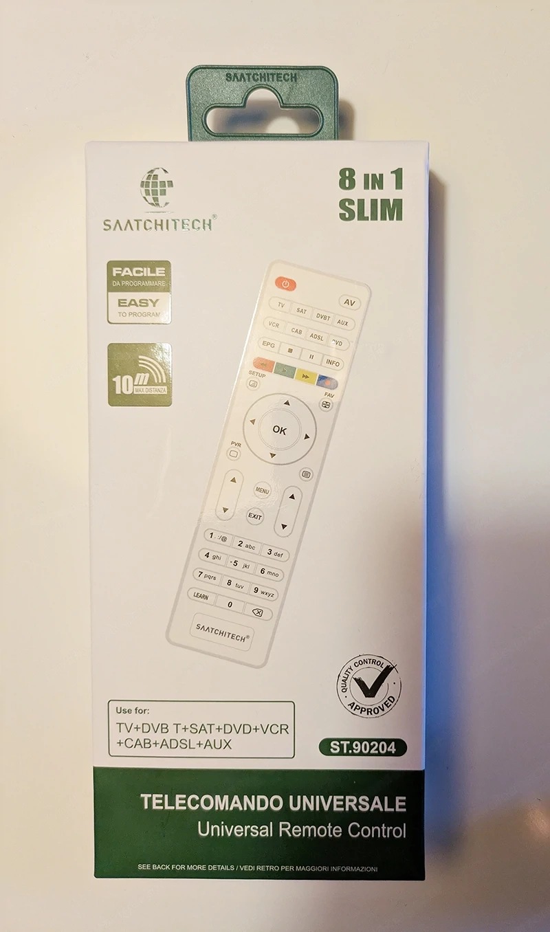  SAATCHITECH 8 in 1 SLIM Universal Fernbedienung ST.90204