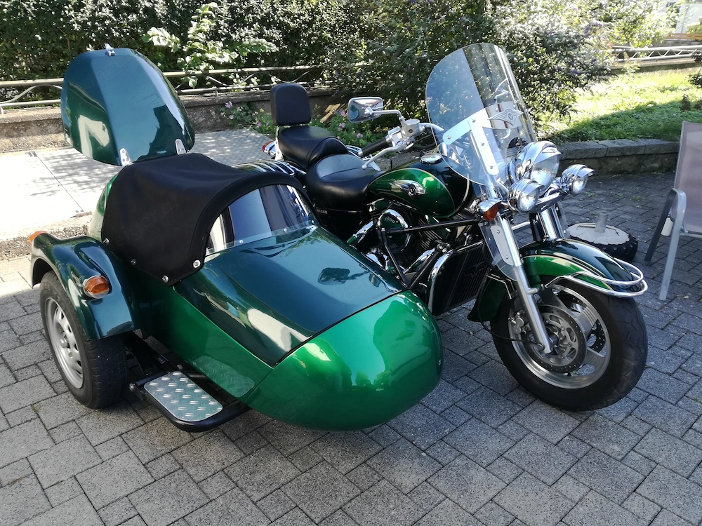 Kawasaki VN1500 mit Beiwagen - außergewöhnliches Motorradgespann!