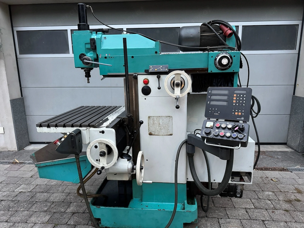 Geldmacher FP4 M Universalfräsmaschine mit Heidenhain Digitalanzeige 