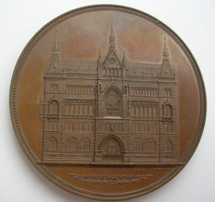AE-Medaille 1885 Franz Joseph I. - Wiederaufbau des abgebrannten Theaters in Wien