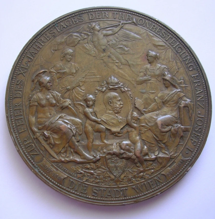 AE-Medaille 1888 Franz Joseph I. - 40. Jahrestag der Thronbesteigung 1848 - 1888