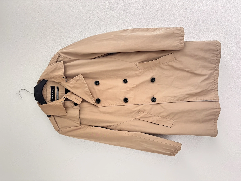 Herren Trenchcoat von Zara Man mit herausnehmbarem Steppfutter