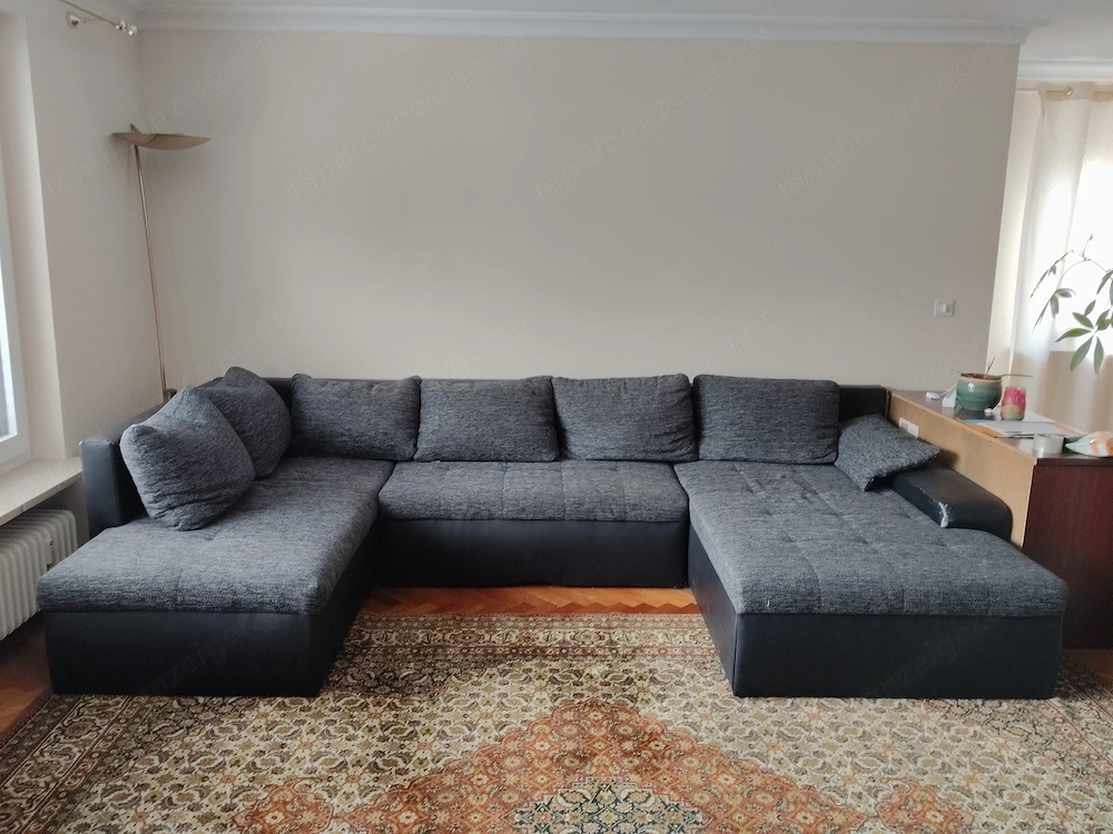 Couch + Hocker 325x180 mit Liegefunktion + Stauraum