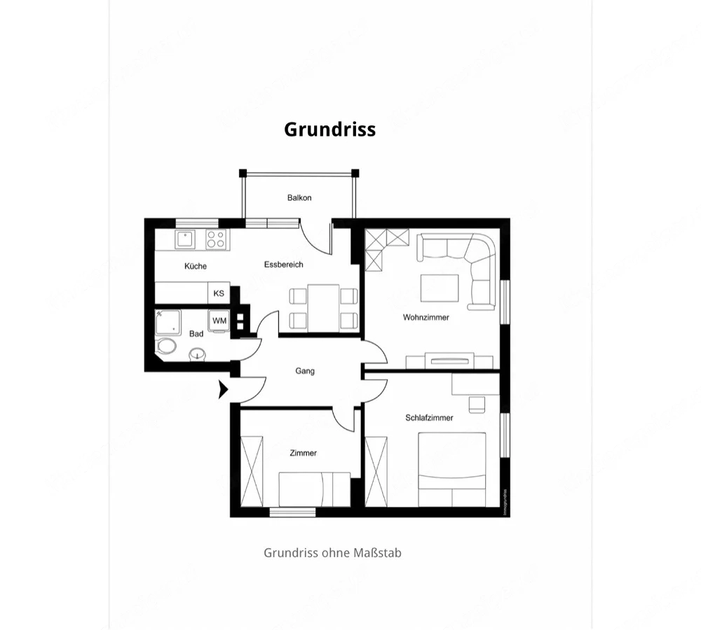 3 zimmer wohnung zu vermieten