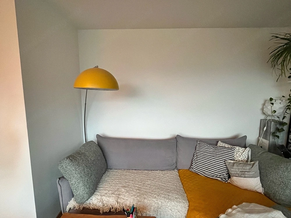 Designer Bogenleuchte in gelb