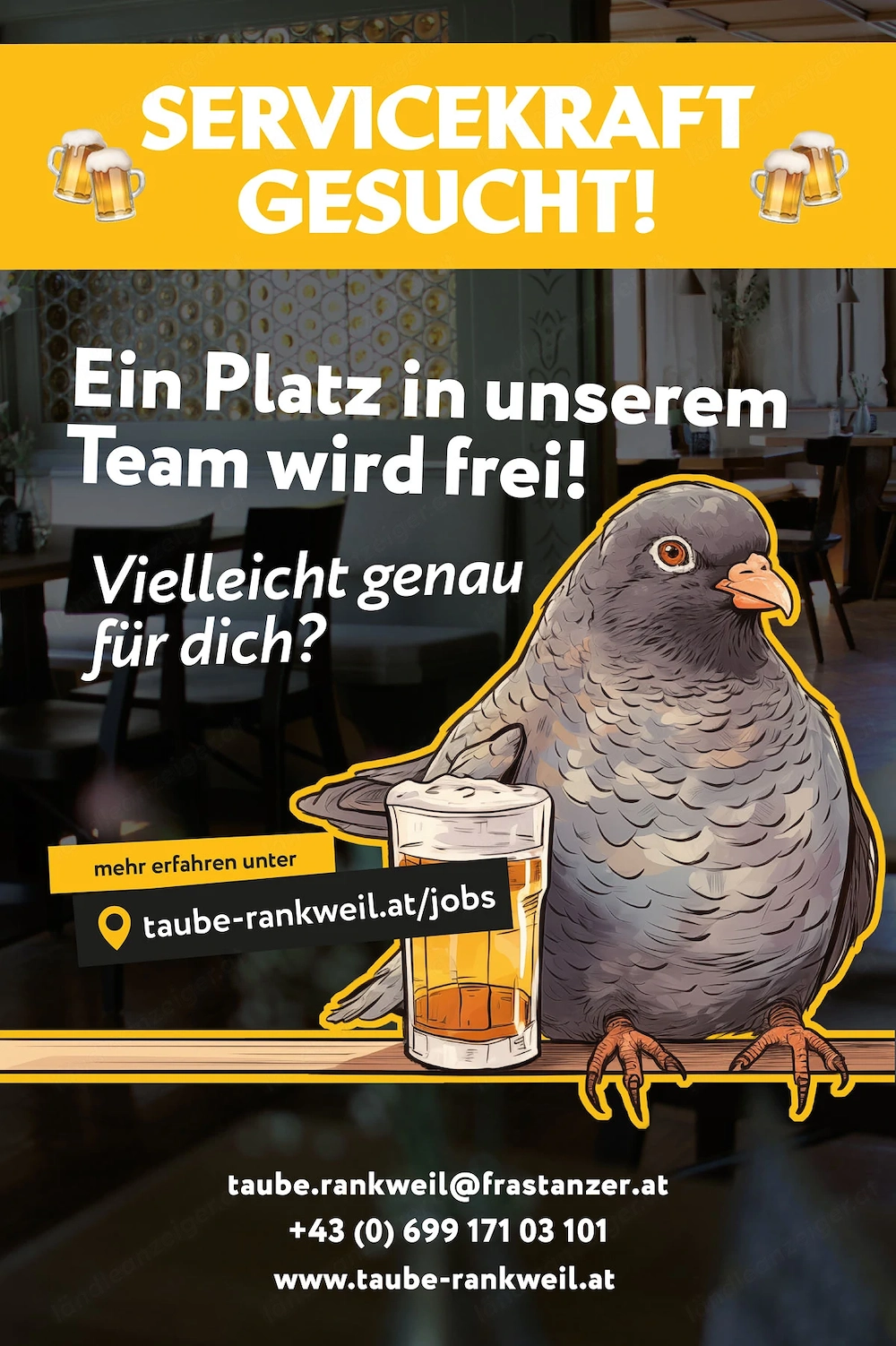 Ab November suchen wir eine Servicekraft!  