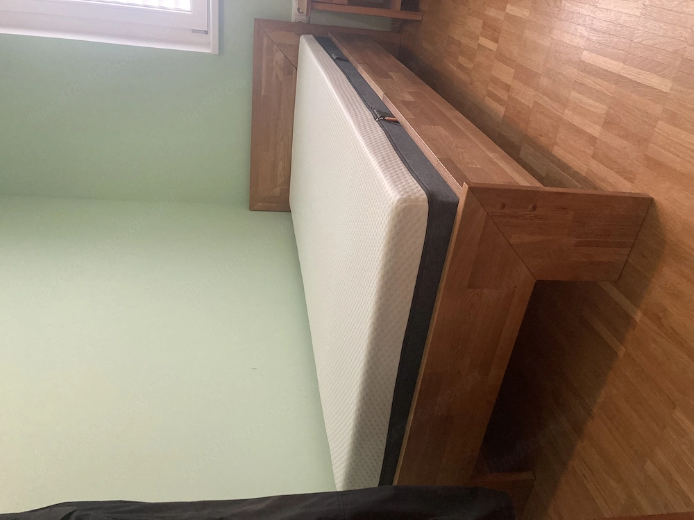 Eichenbett aus Massivholz 90 x 200