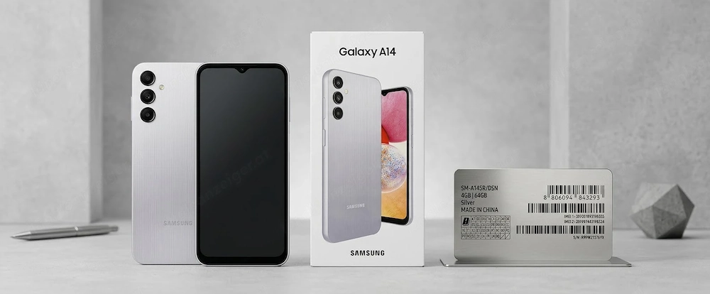 Samsung Galaxy A14 (Silber)   64 GB   4 GB RAM   Hervorragender Zustand in OVP