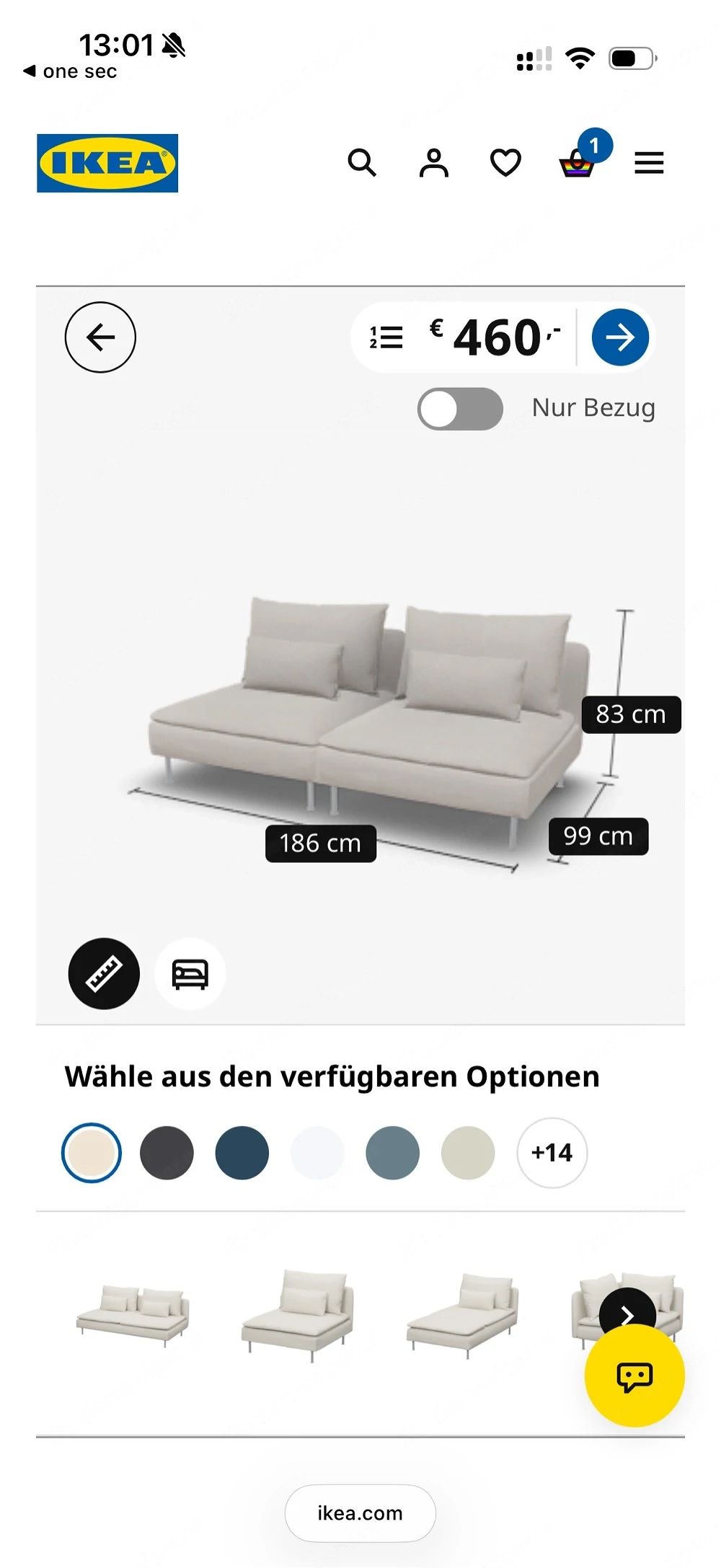 SÖDERHAMN Ikea Sofa Einzelelement