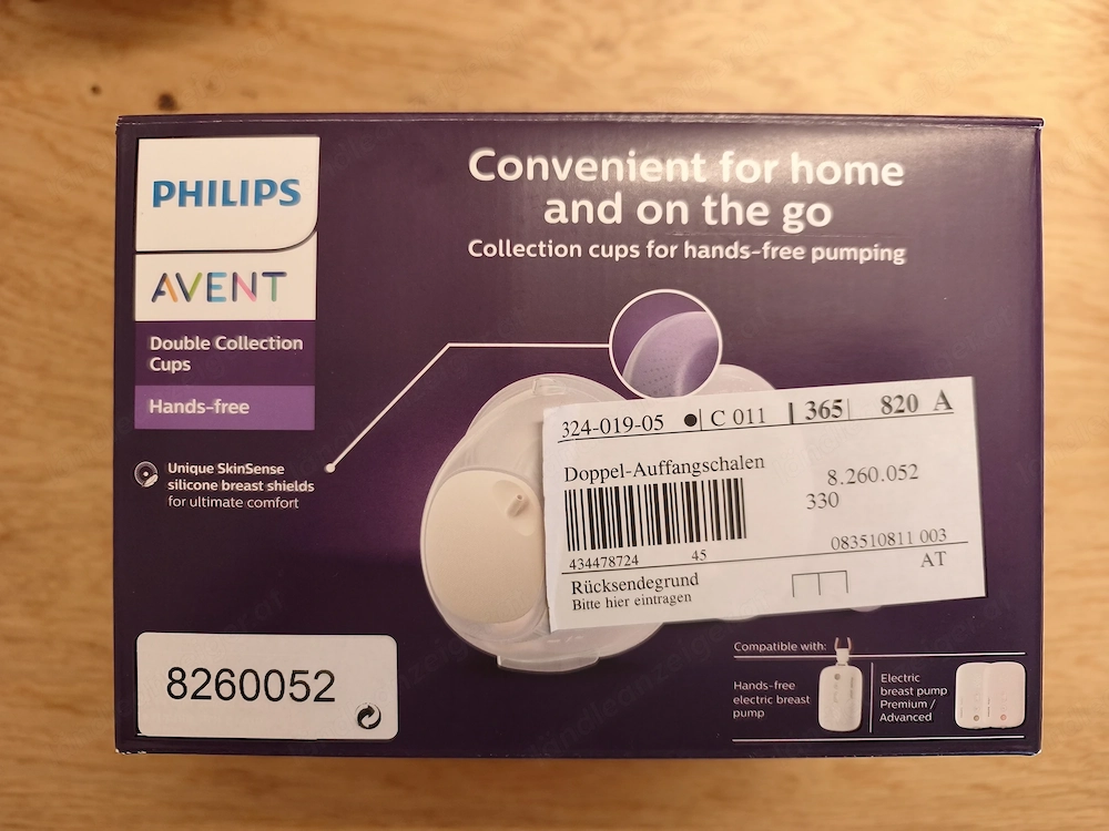Philips AVENT freihändige Doppel-Auffangbecher, ultraleichte und transparente Auffangbecher für die 