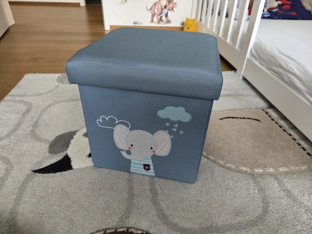 6 faltbare Aufbewahrungsboxen mit Deckel für s Kinderzimmer
