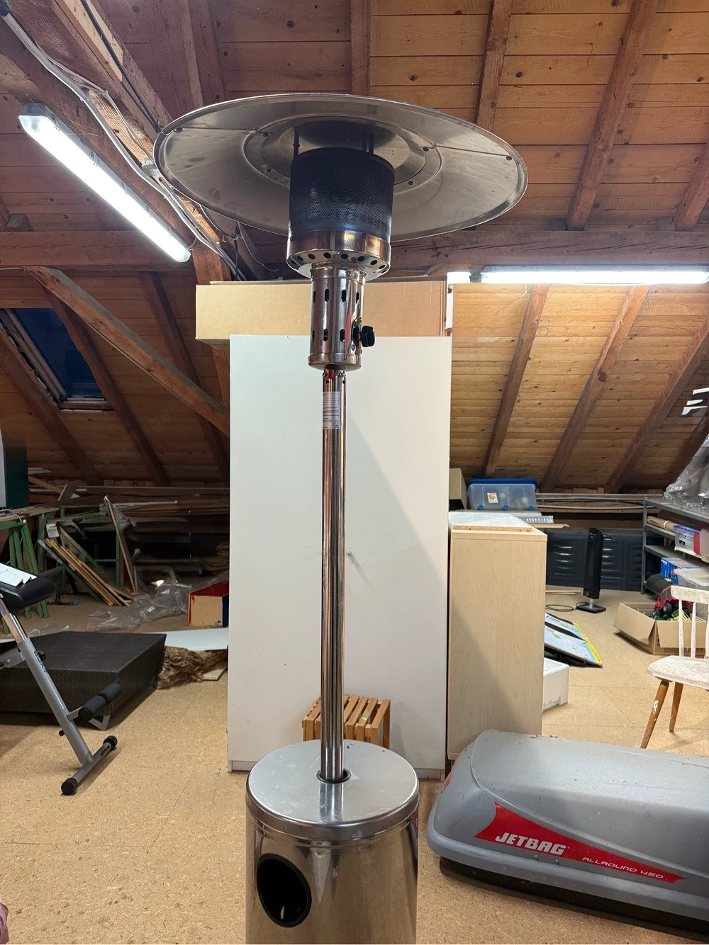 Gas-Heizstrahler   Heizpilz aus Edelstahl für Terrasse (Landmann)