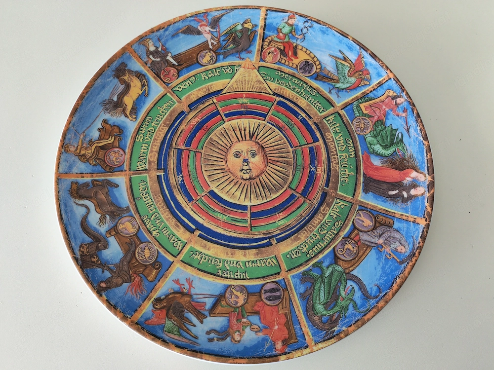 Sammlerteller Qualitätsporzellan Bauscher Germany: Heidelberger Schicksalsbuch, Astrolabium