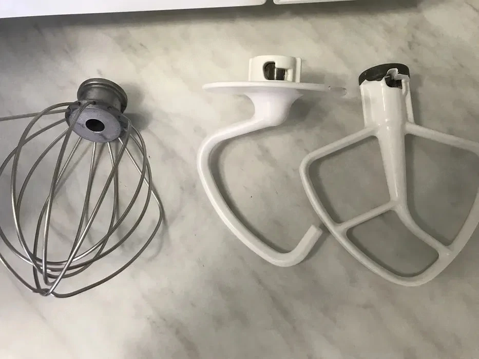 3 Rühraufsätze für Küchenmaschine   Schneebesen, Flachrührer, Knethaken