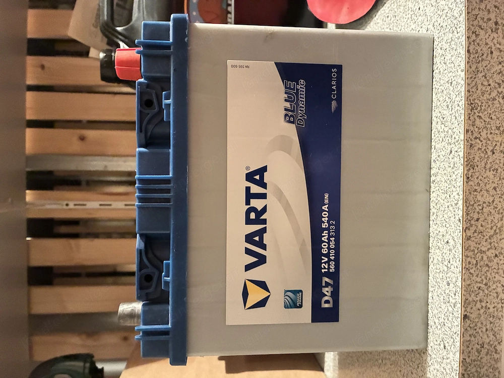 12 Volt, 60 Ah Batterie, gebraucht