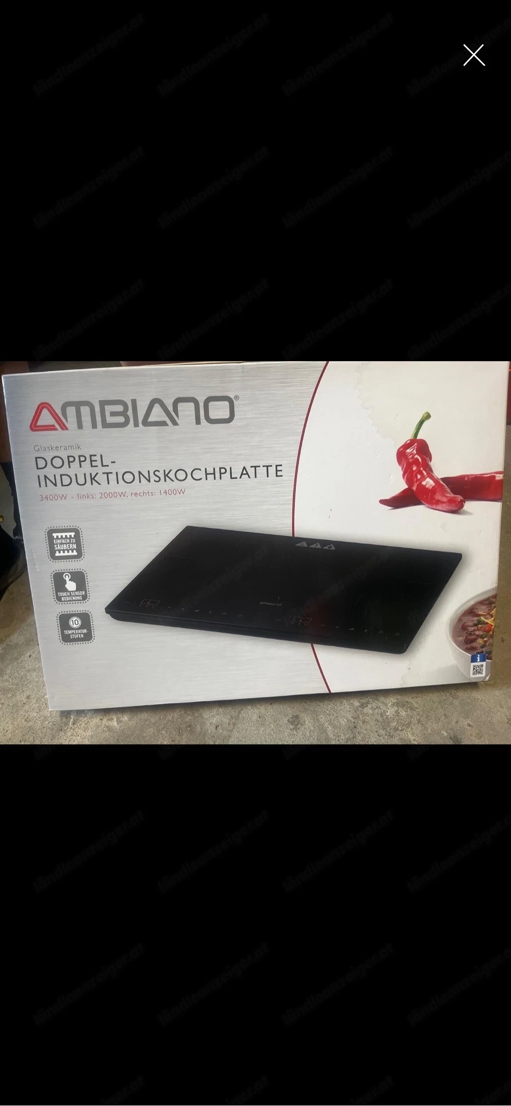Doppel Induktionskochplatte