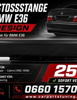 Heckstoßstange passend für BMW 3er E36 Baujahre 1992 bis 1998 M3 Design