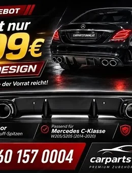C43 Look Upgrade für Mercedes C-Klasse W205 - Diffusor 299 