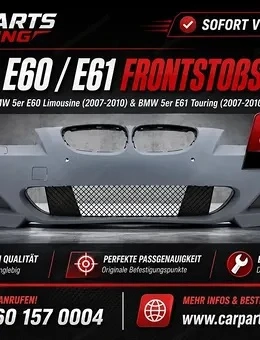 Frontstoßstange für BMW 5er E60 E61 2007 2010 M-Technik Design Ohne Nebelscheinwerfer