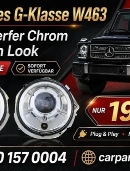 Mercedes G-Klasse W463 Scheinwerfer Chrom Bi-Xenon Look - NUR 199 