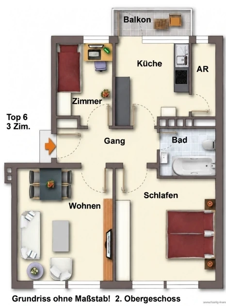 3,5-Zimmer-Wohnung im Zentrum von Bludenz   provisionsfrei & mit Balkon