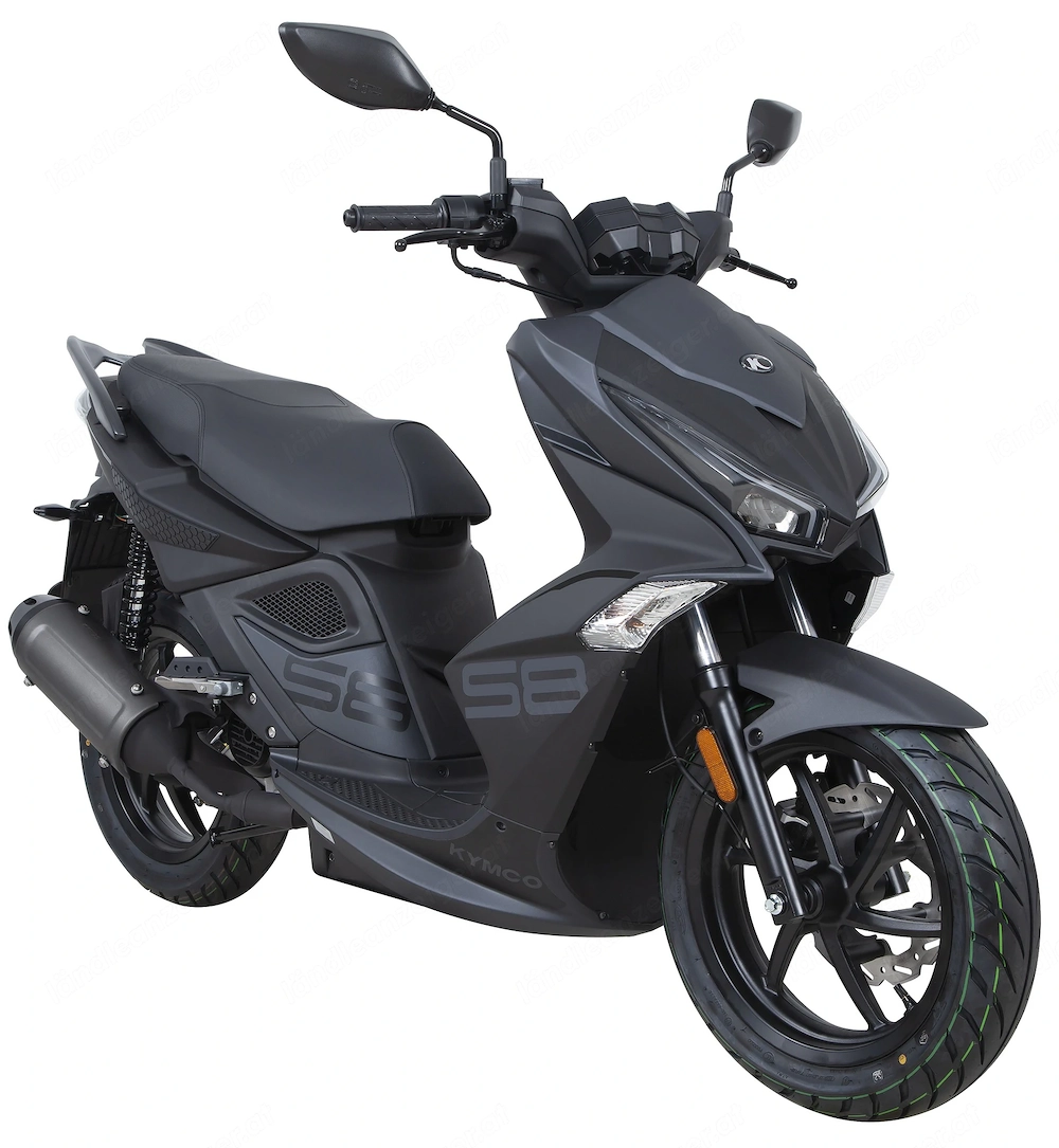 Kymco Super 8 50 Schwarz Blau Grau