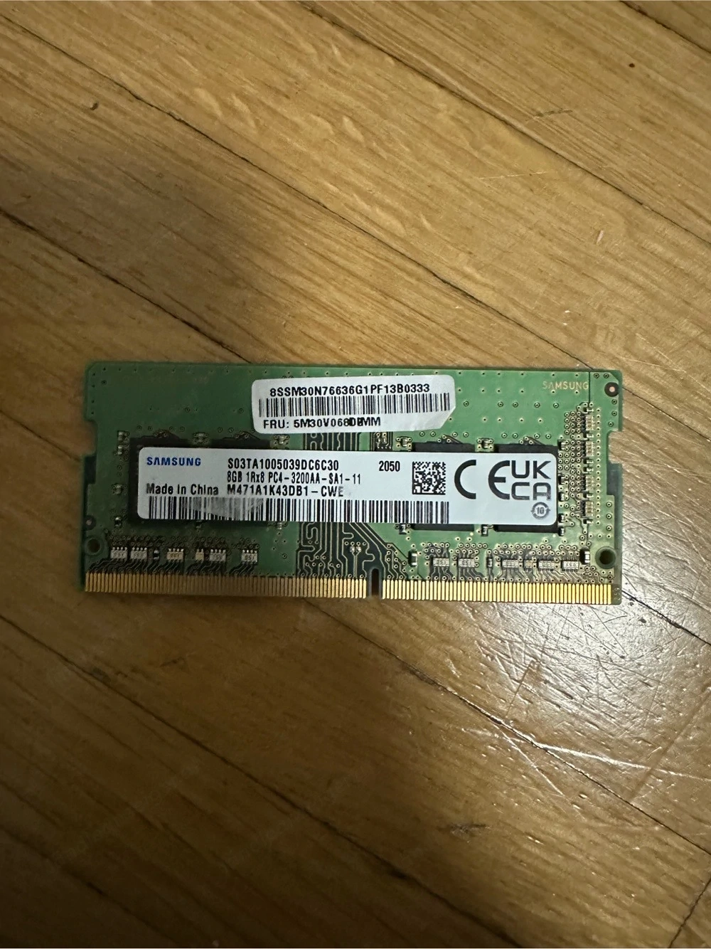 Samsung 8GB DDR4 Ram Sodimm 3200MHZ