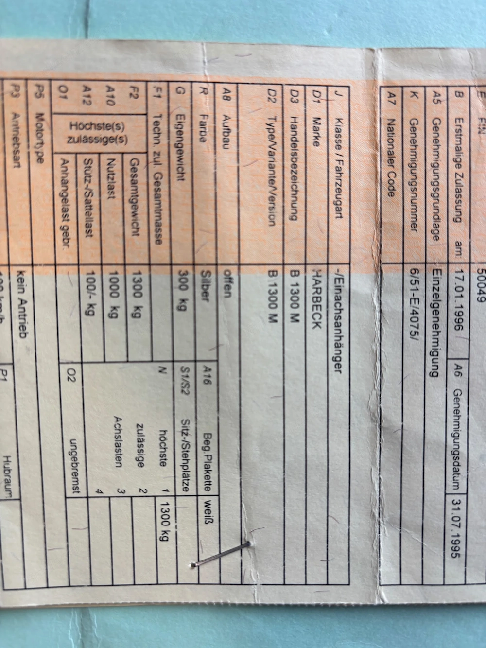 Harbeck bootshänger zu verkaufen