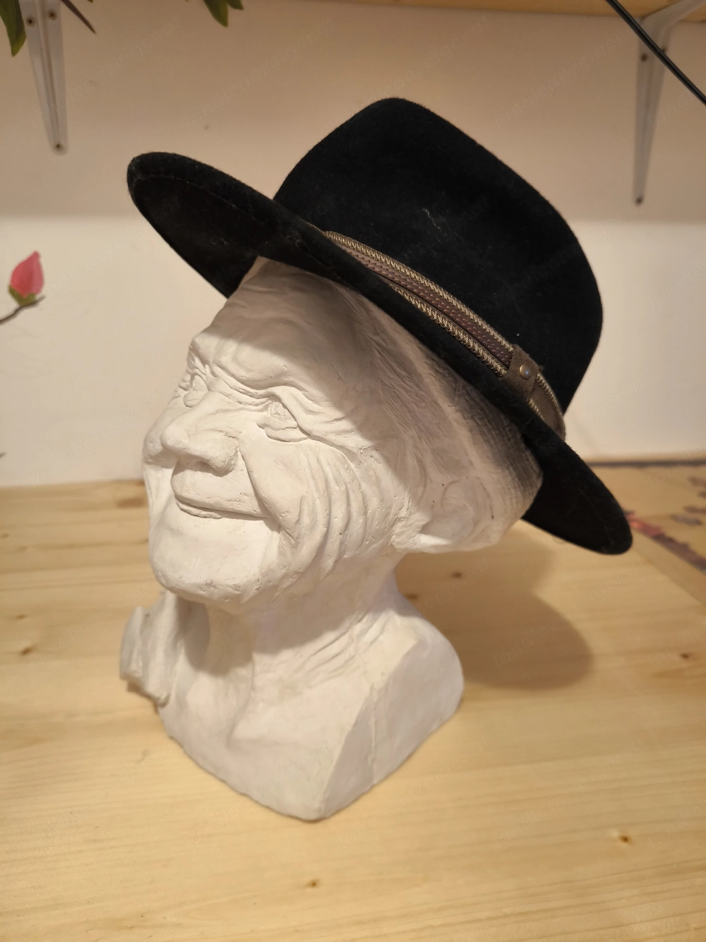 Filzhut schwarz, reine Wolle 