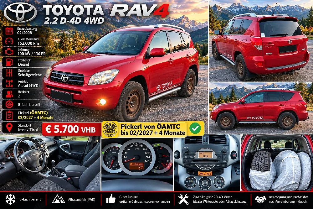 Toyota  Rav  4 mit Öamtc  Pickerl 