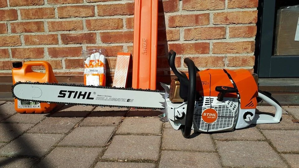 Motorsäge Stihl MS 881 RS und 75 cm Stihl Rollomatic ES Schiene.