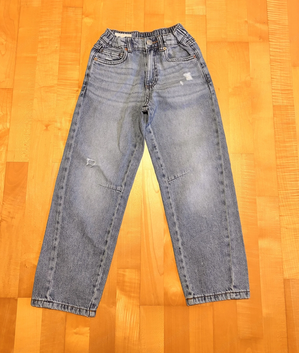 Zara Kinderjeans Gr. 128 - hellblau Used-Look