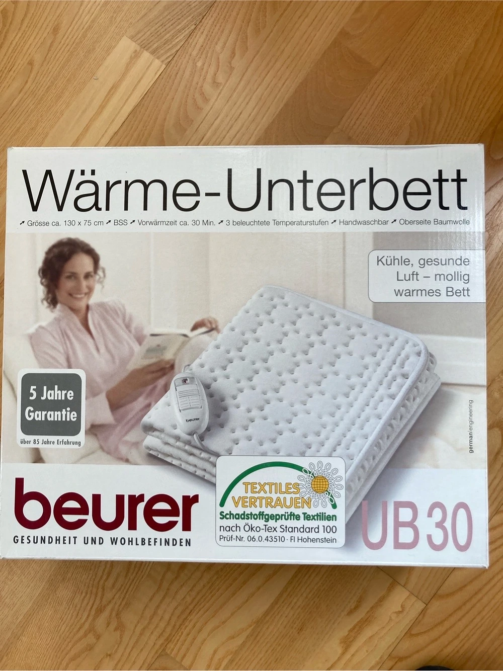 Heizdecke für das Bett
