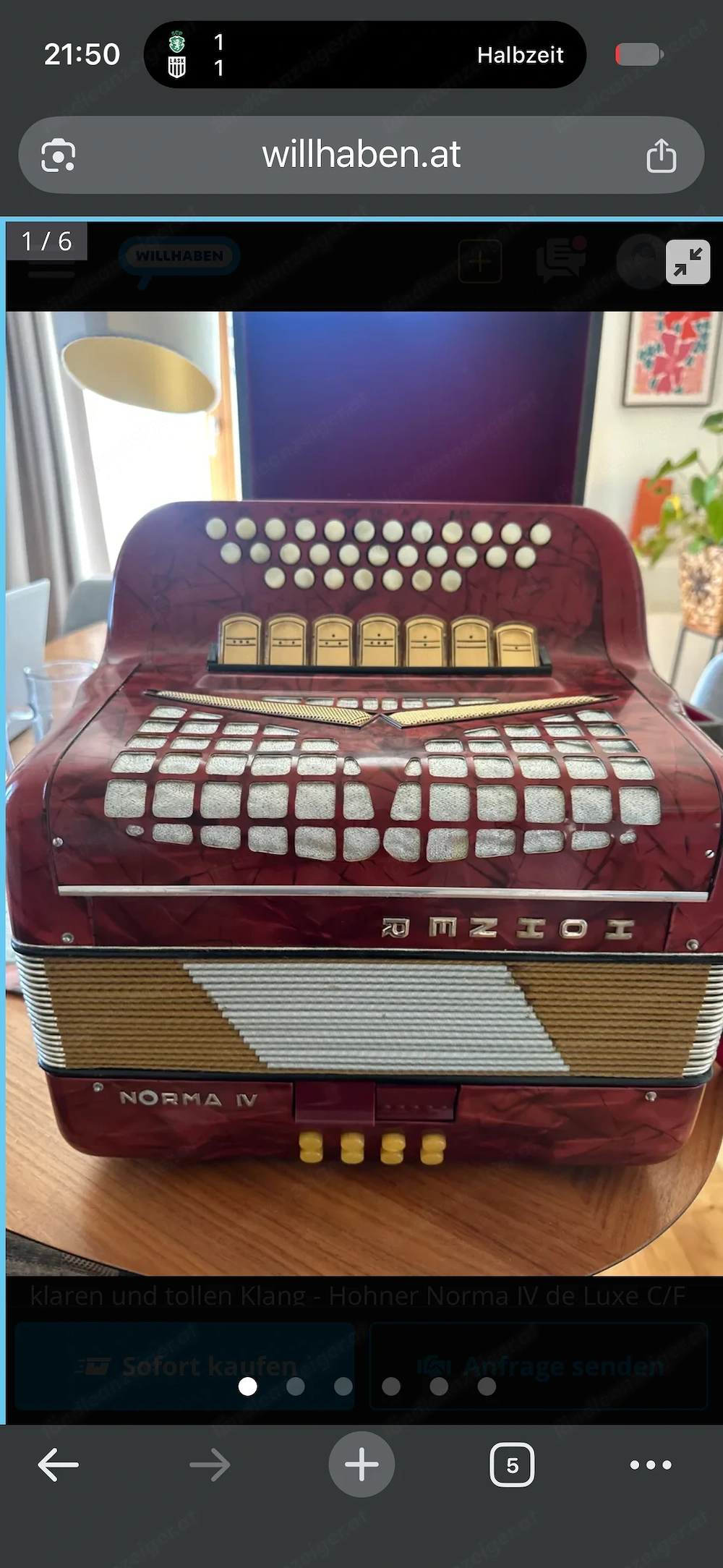 Hohner Norma IV de Luxe Handorgel