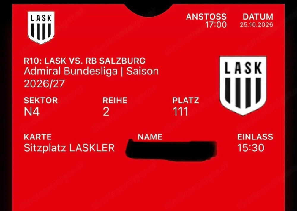 ticket Lask linz vs RB salzburg
