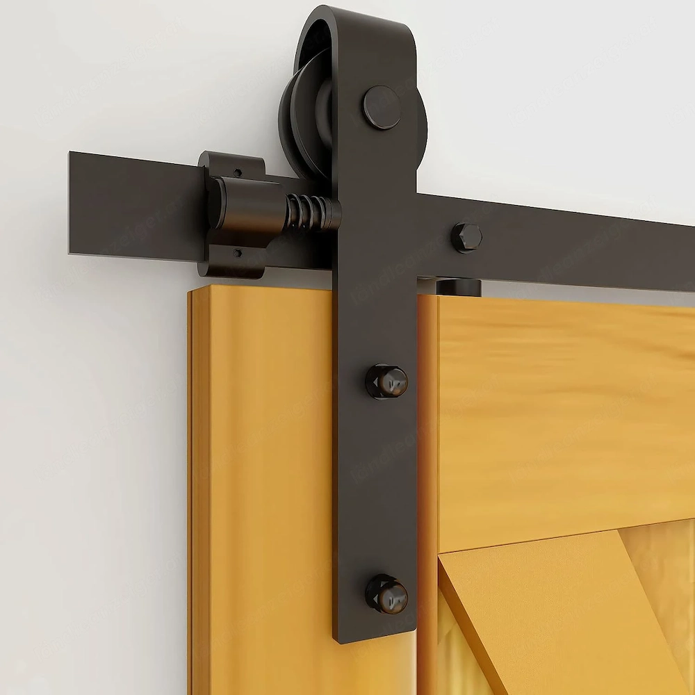 Schiebetürbeschlag Set 182cm Schiebetürsystem Schwarz