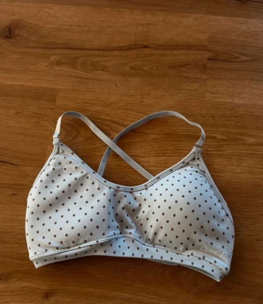 Oace Scrunch Pro Sport-BH | Taupe Dots | Cross Back