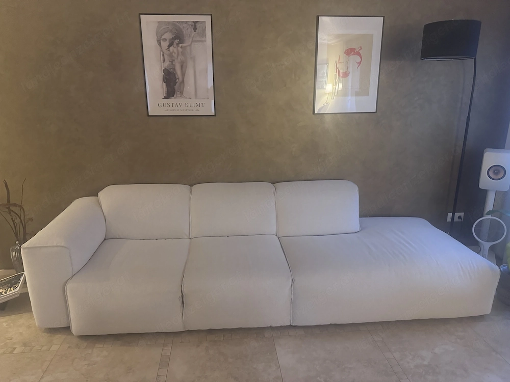 Ecksofa Hudson in Sandy Beige mit XL-Longchair   sehr guter Zustand