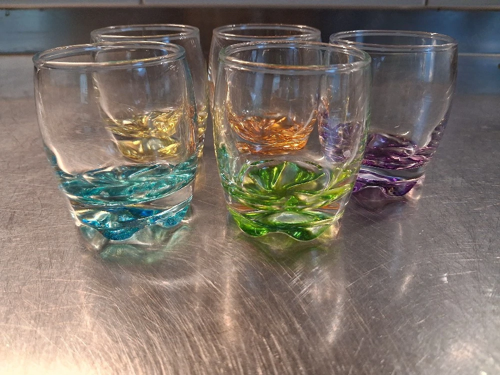 Schnapsglas 5 stück bunt