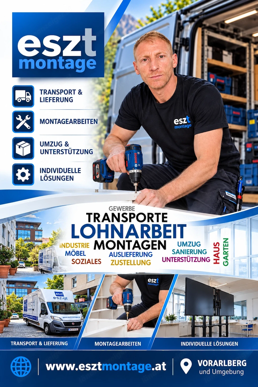 -Transport -Umzug-Möbel -Montage  -Demontage - Lohnarbeiten 