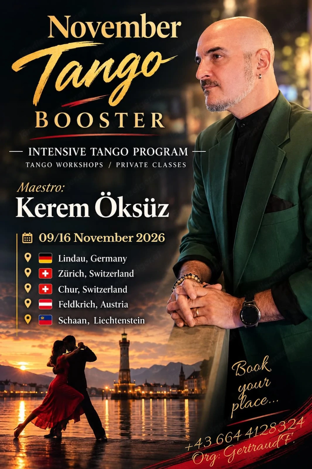 Gran Maestro Kerem aus Buenos Aires in Vorarlberg! 11. 11. bis 16. 11 Workshops und Privatstunden! 
