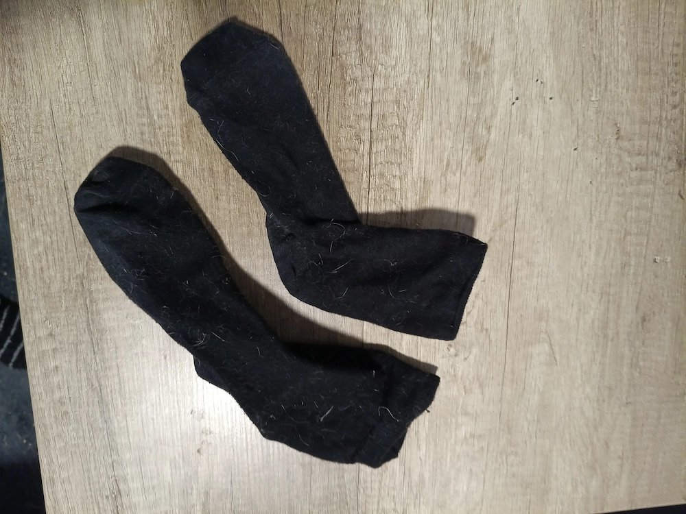Getragene Socken